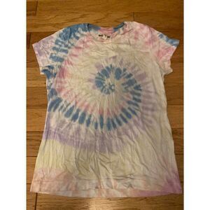 Rivet & Thread women's light tie dye short sleeve cotton blend t-shirt sz small